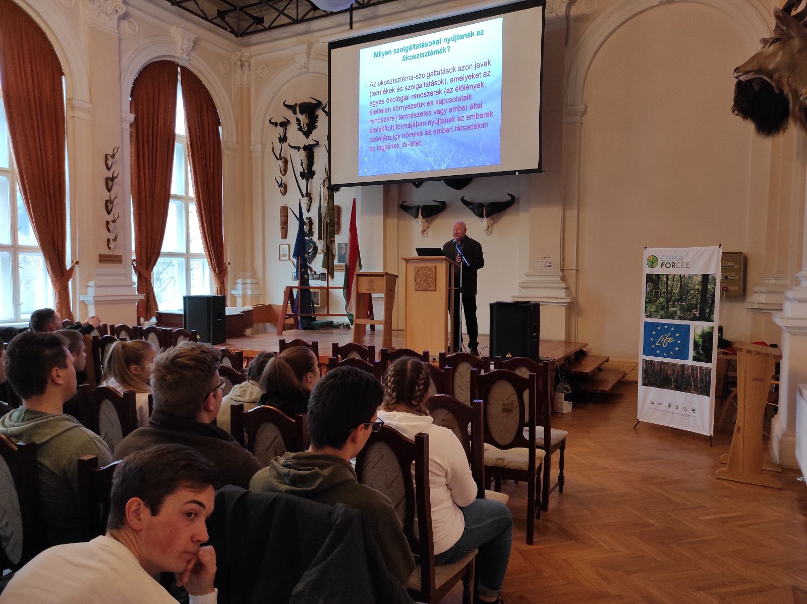 The series of lectures for forestry vocational school students continued in Hungary